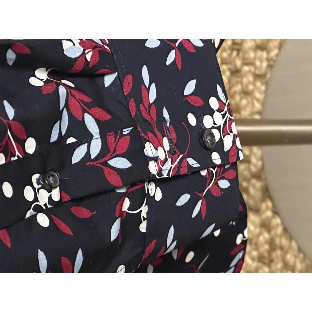 Lands' End classic casual cotton multicolored floral popover shirt Size 18T - Picture 6 of 8